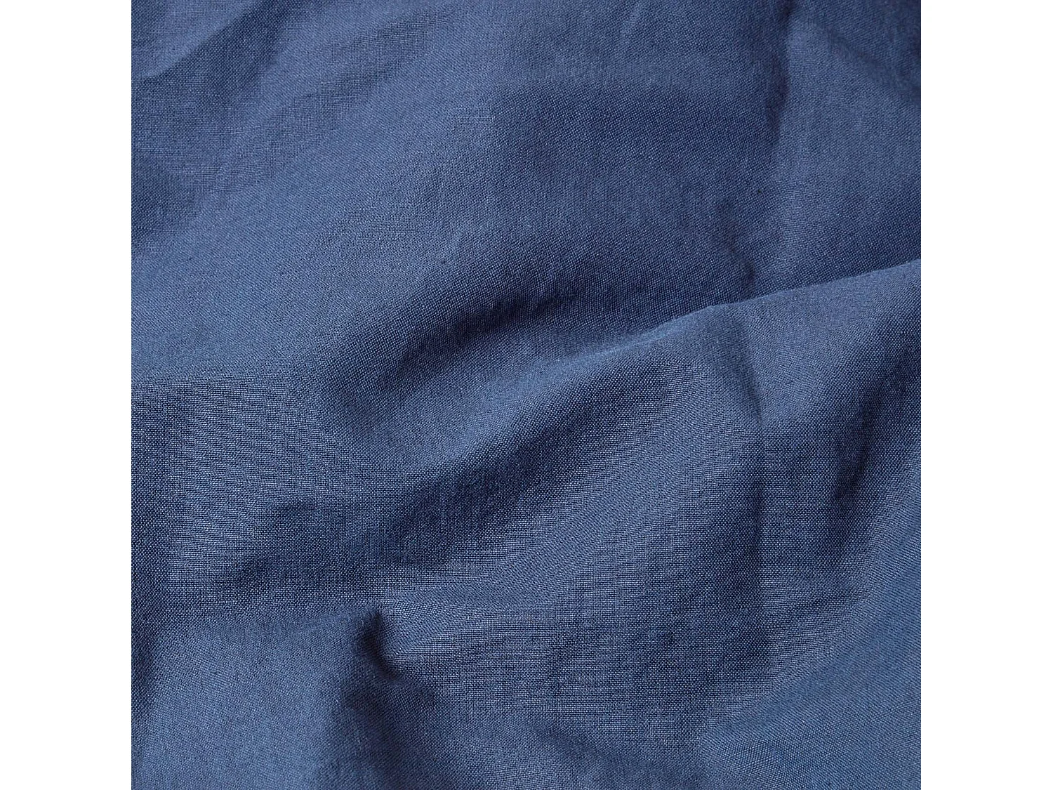 Drap-housse grand bonnet en lin lavé Bleu marine – 140 x 190 cm - HOMESCAPES