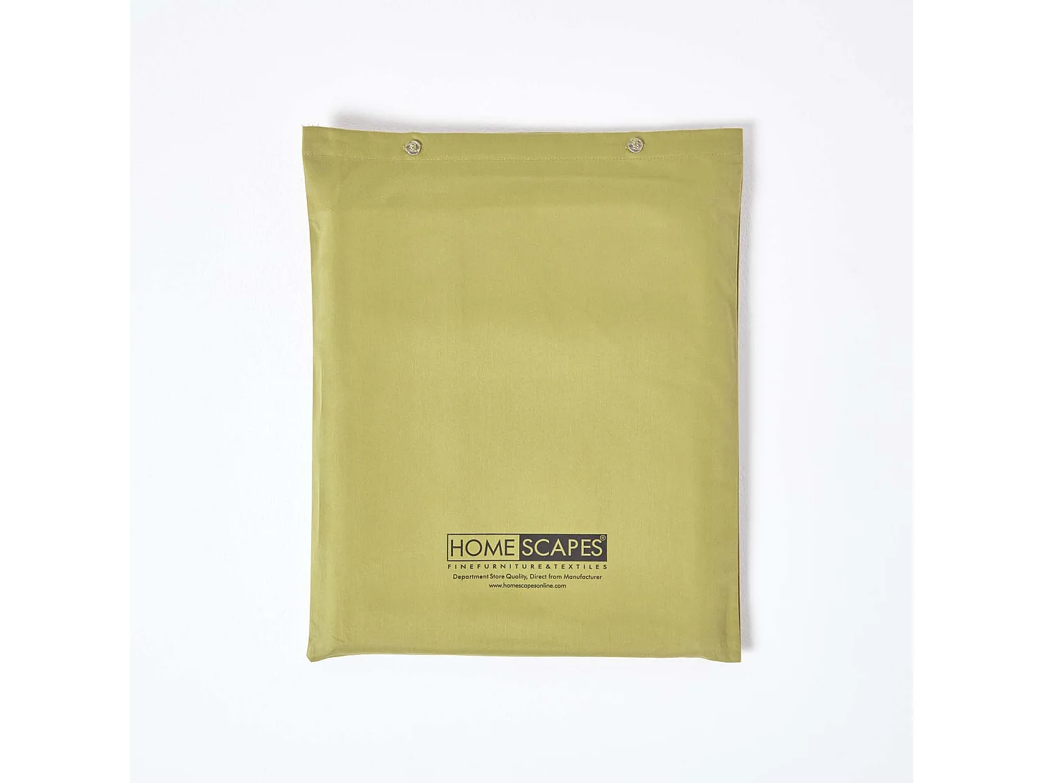 Drap-housse 150 x 200 cm en satin de coton égyptien 1000 fils, Vert olive - HOMESCAPES