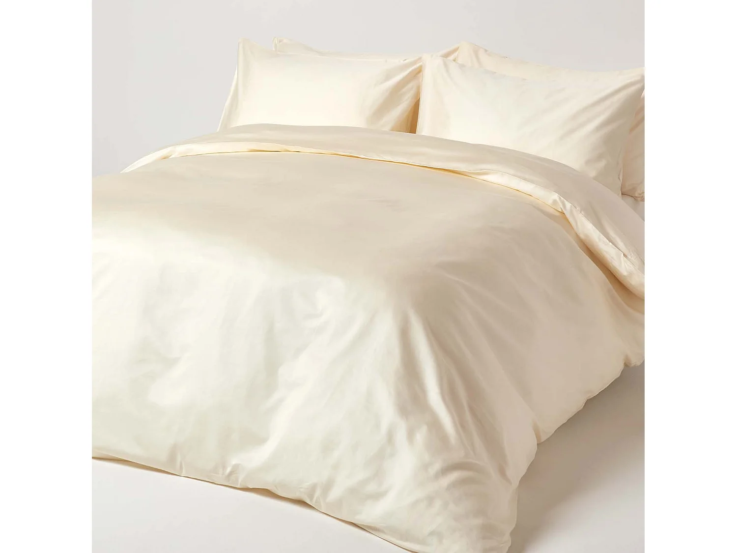 Homescapes Cream Organic Cotton Deep Fitted Sheet 18 inch 400 TC, Super King
