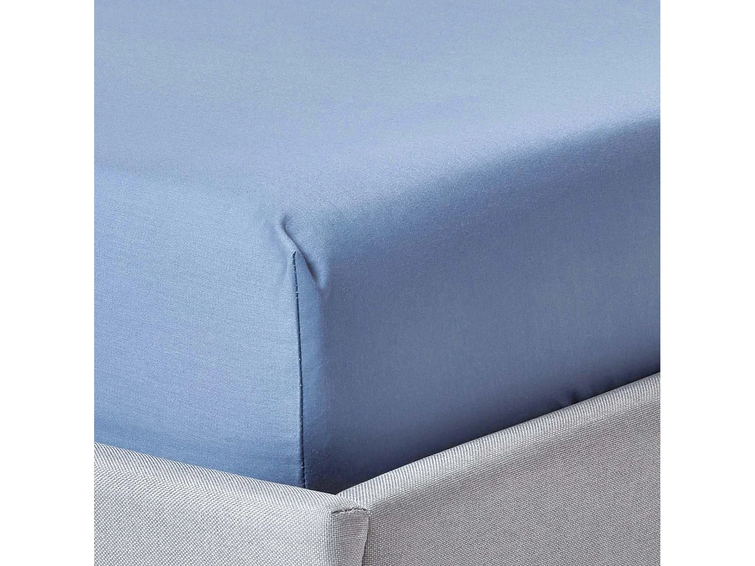 Homescapes Air Force Blue Egptian Cotton Fitted Sheet 1000 Thread Count, Single