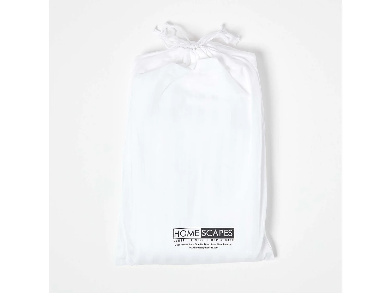 Homescapes White Cotton Stripe Cot Bed Fitted Sheets 330 Thread Count, 2 Pack