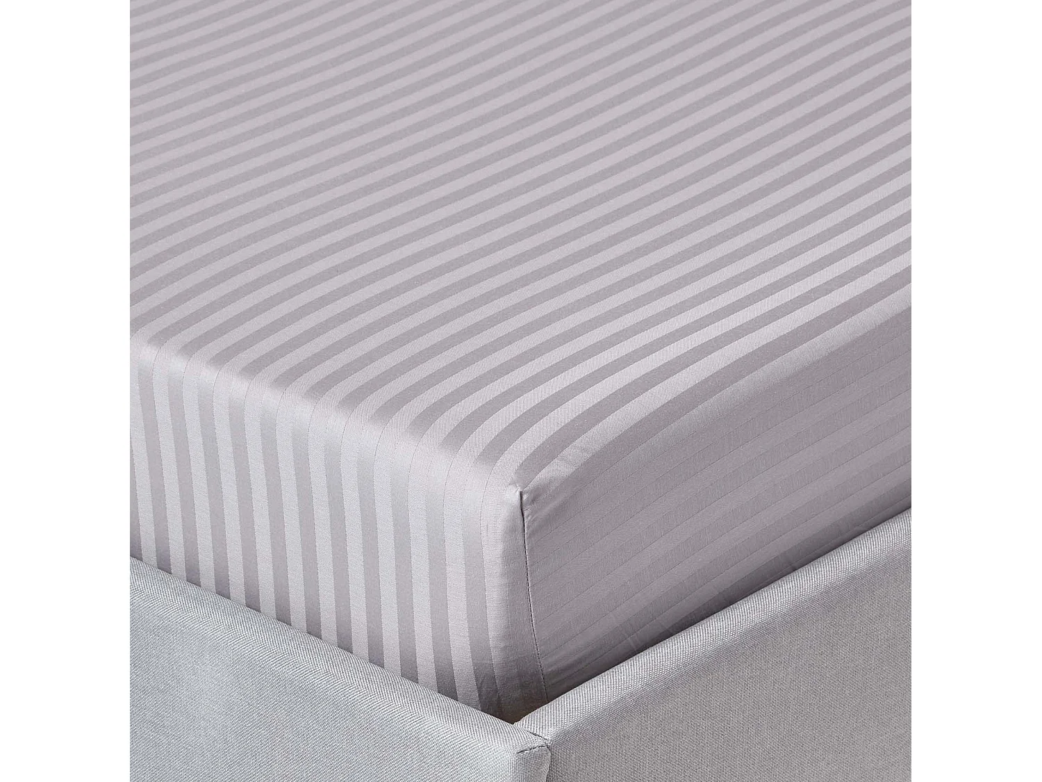 Homescapes Grey Egyptian Cotton Satin Fitted Sheet 330 Thread Count, King