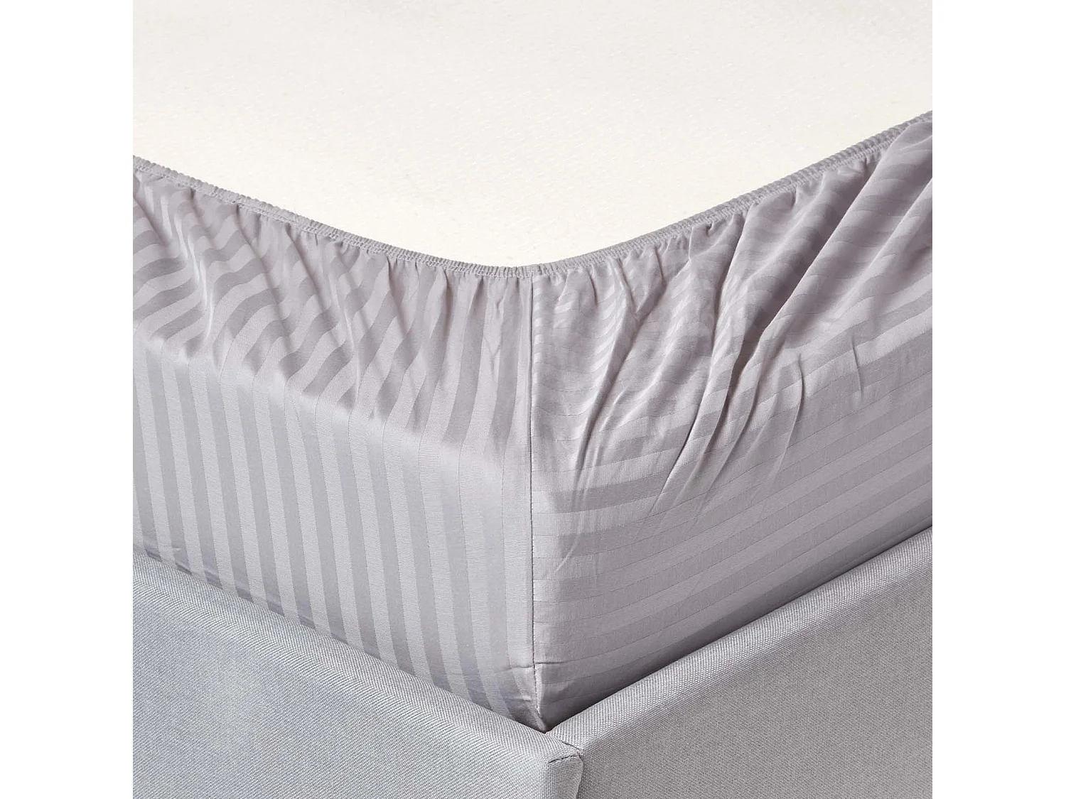 Homescapes Grey Egyptian Cotton Satin Fitted Sheet 330 Thread Count, King