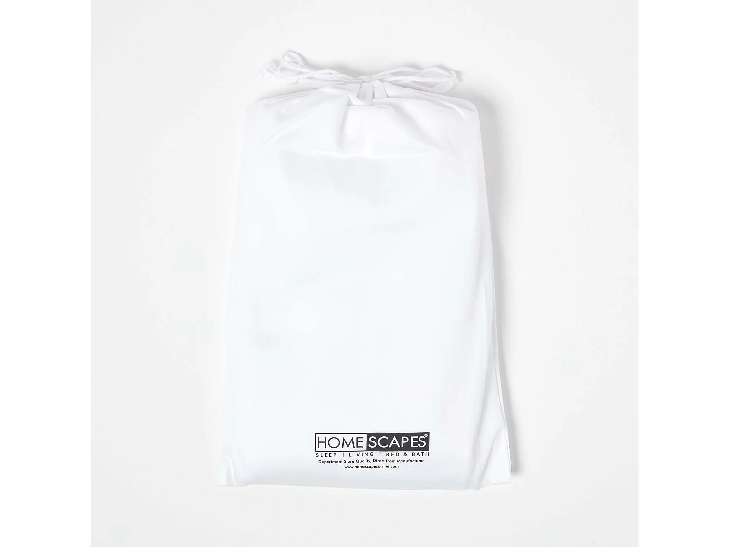 Homescapes White Organic Cotton Fitted Cot Sheets 400 Thread Count, 2 Pack