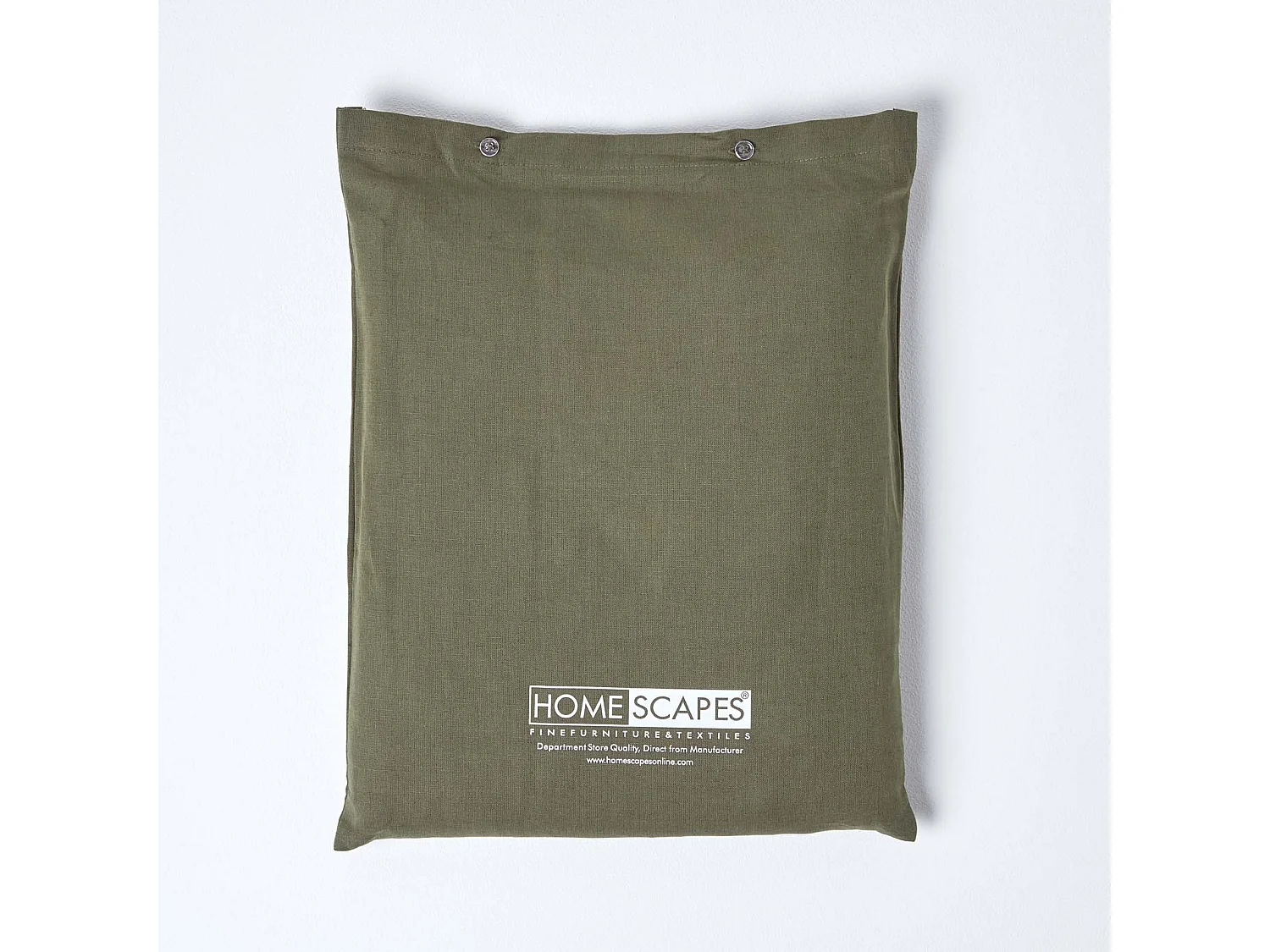 Drap-housse grand bonnet en lin lavé Vert – 140 x 190 cm - HOMESCAPES