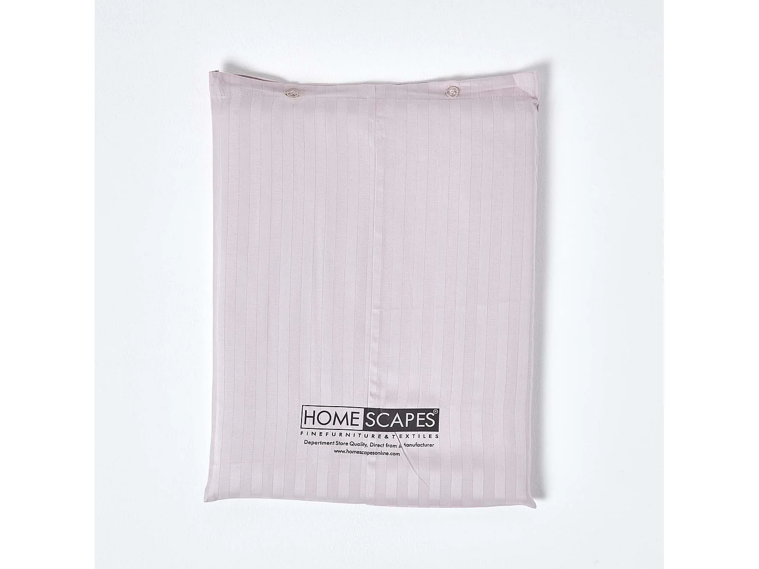 Drap-housse rayé 150 x 200 cm 100 % coton égyptien 330 fils coloris violet  - HOMESCAPES