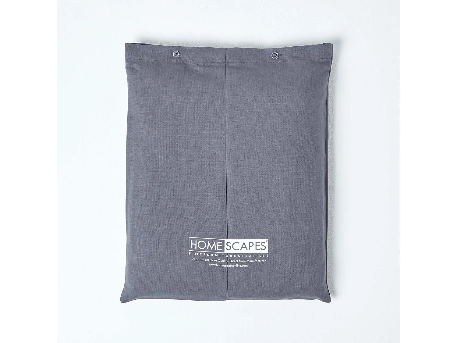 Drap-housse grand bonnet en lin lavé Gris – 150 x 200 cm - HOMESCAPES