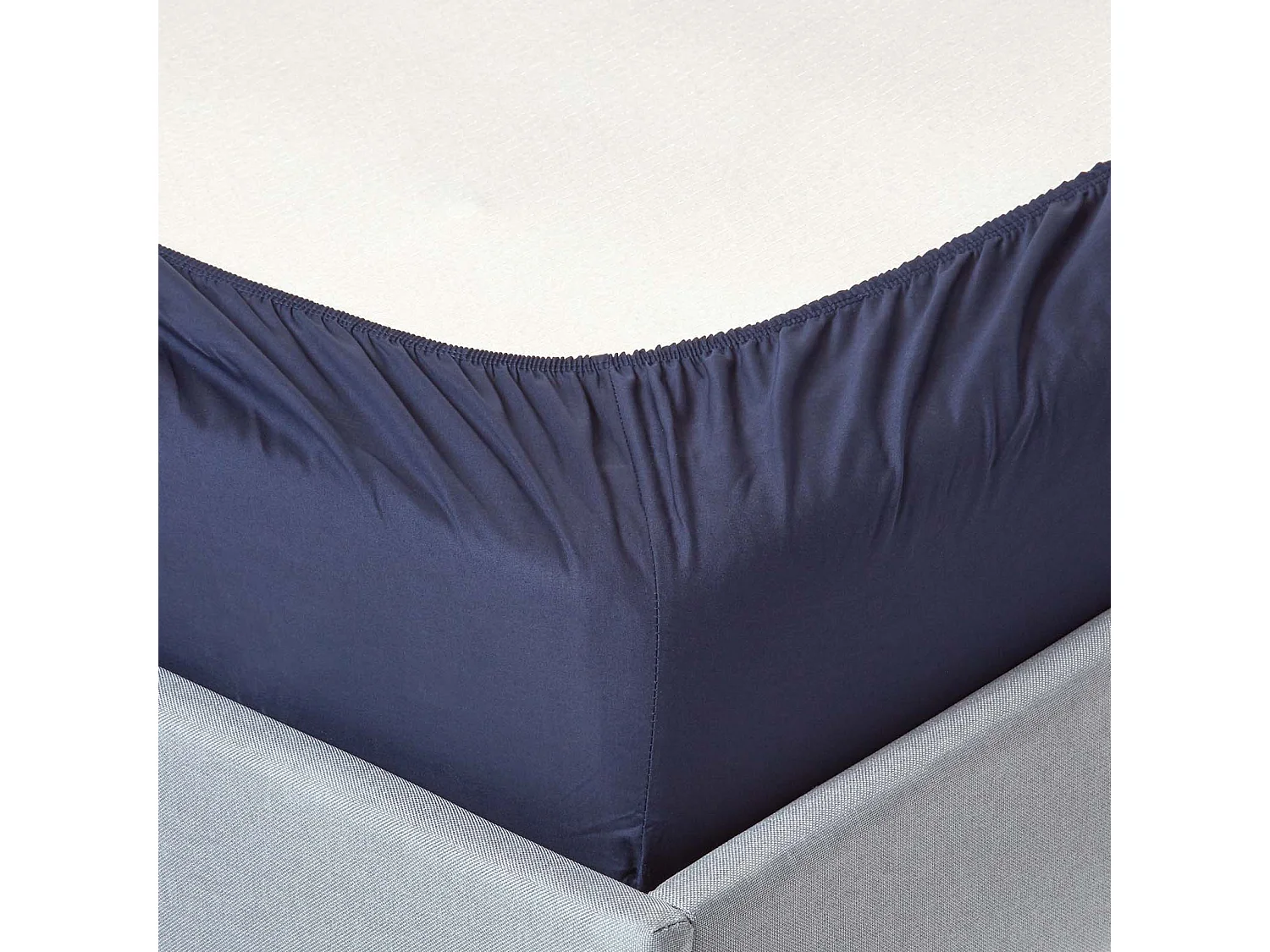 Homescapes Navy Cotton Cot Bed Fitted Sheets 200 Thread Count, 2 Pack