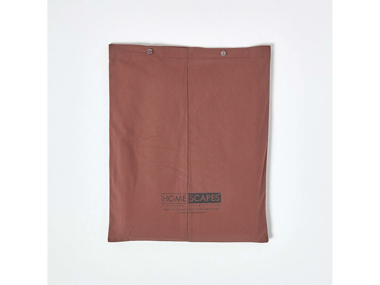 Drap-housse uni 150 x 200 cm 100 % coton égyptien 200 fils coloris chocolat - HOMESCAPES