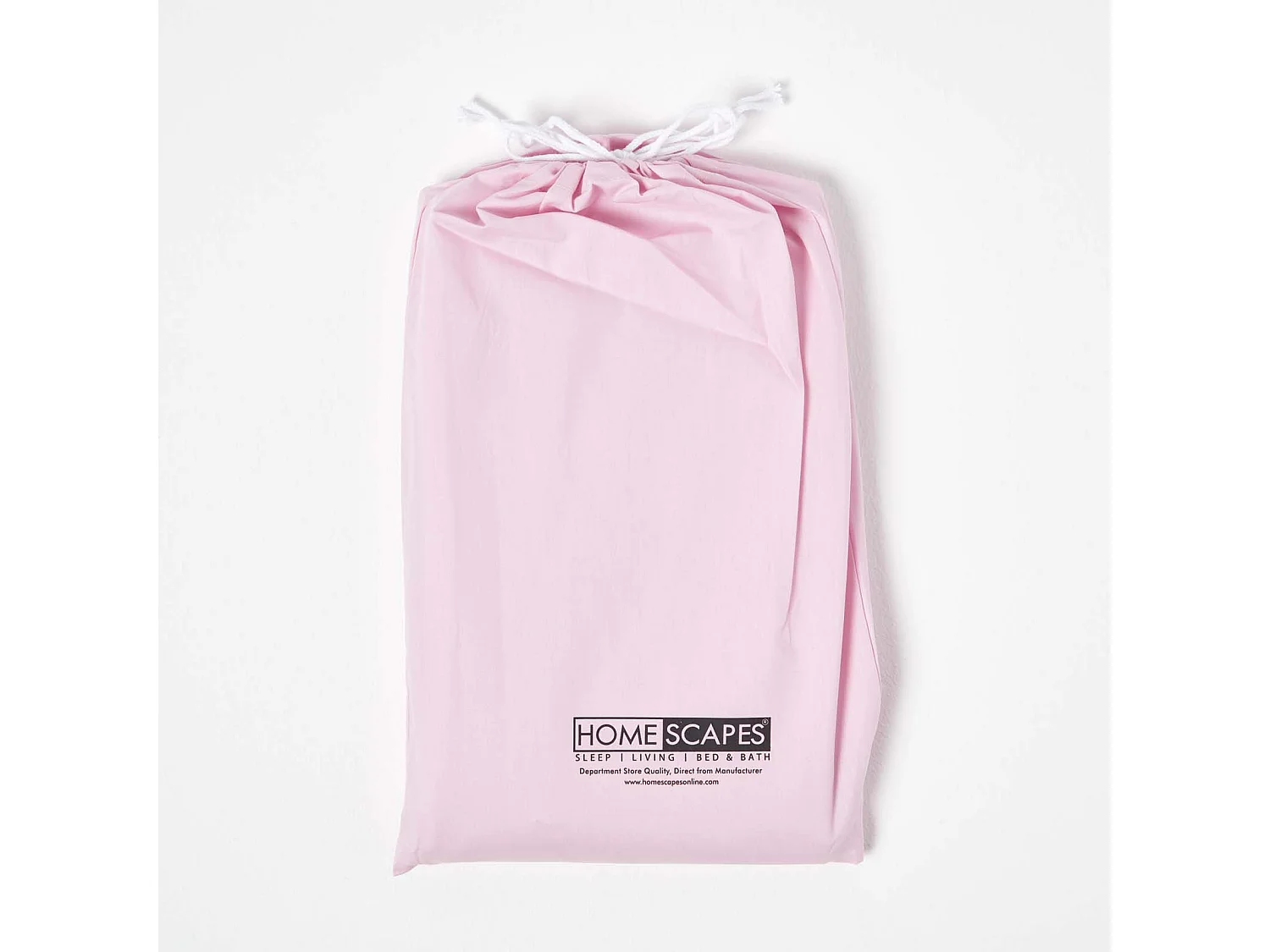 Homescapes Pink Cotton Cot Bed Fitted Sheets 200 Thread Count, 2 Pack
