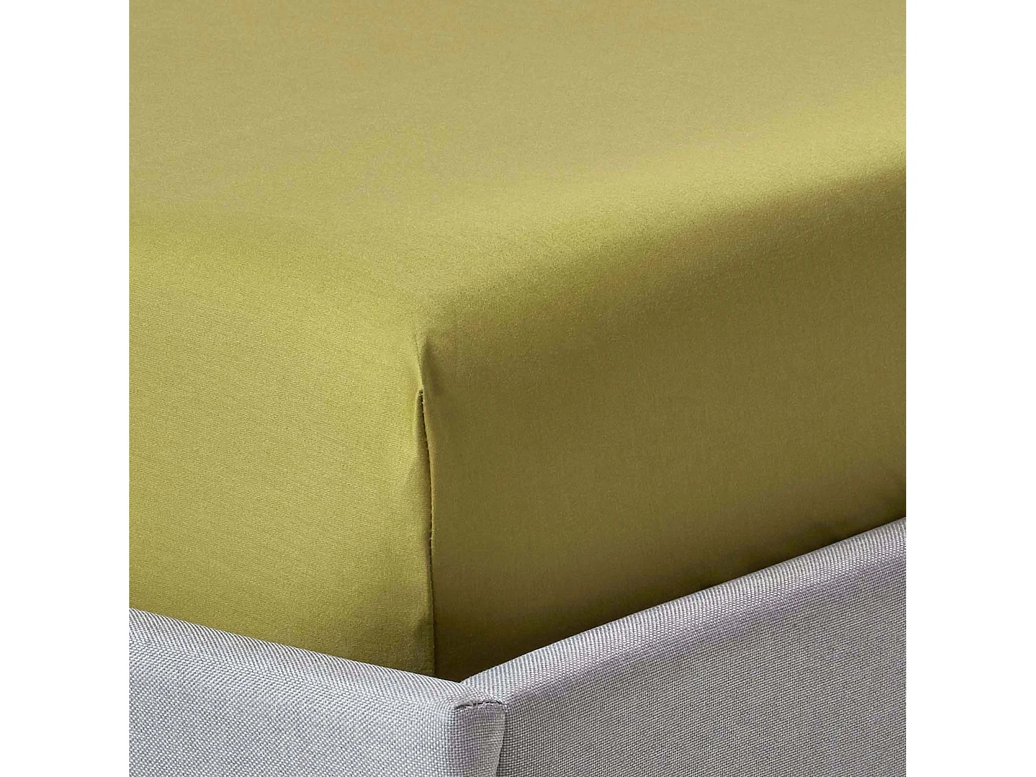 Homescapes Olive Green Deep Fitted Sheet Egyptian Cotton 1000 TC, Double