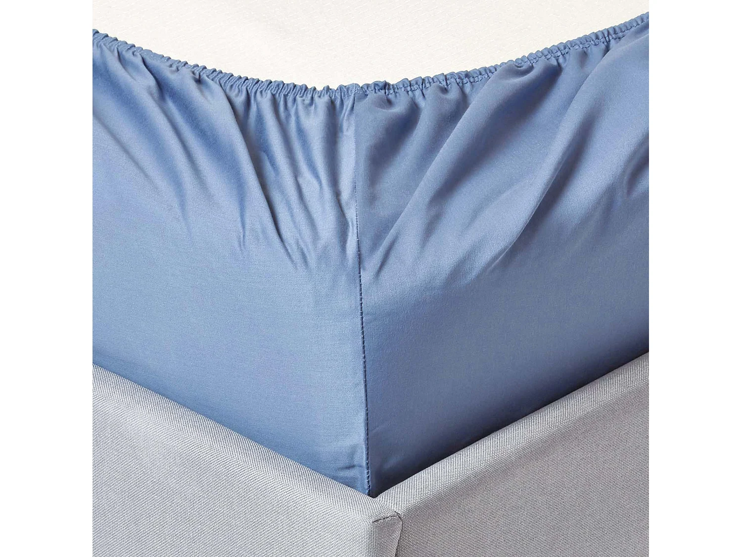 Homescapes Air Force Blue Egptian Cotton Fitted Sheet 1000 Thread Count, Small Double