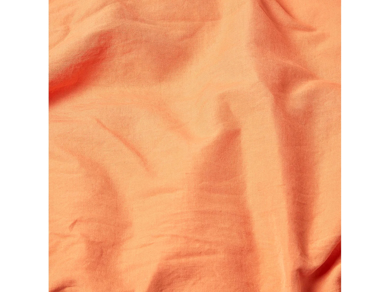 Drap-housse en lin lavé Orange – 120 x 190 cm  - HOMESCAPES
