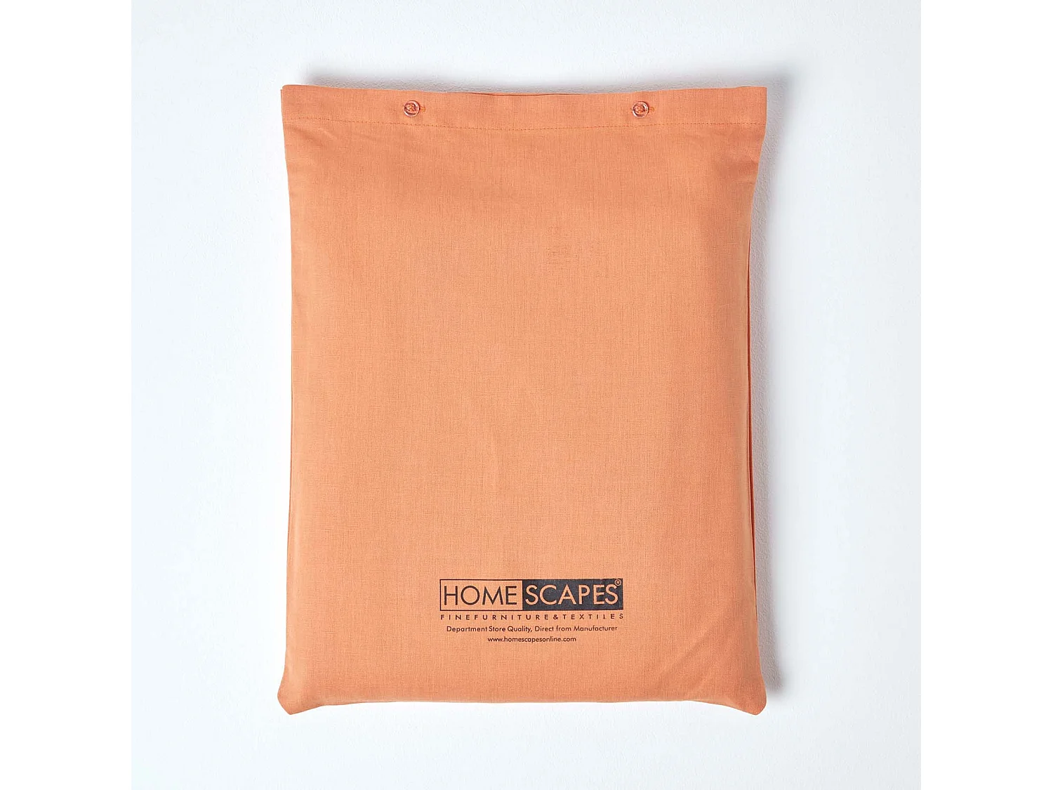 Drap-housse en lin lavé Orange – 90 x 190 cm  - HOMESCAPES