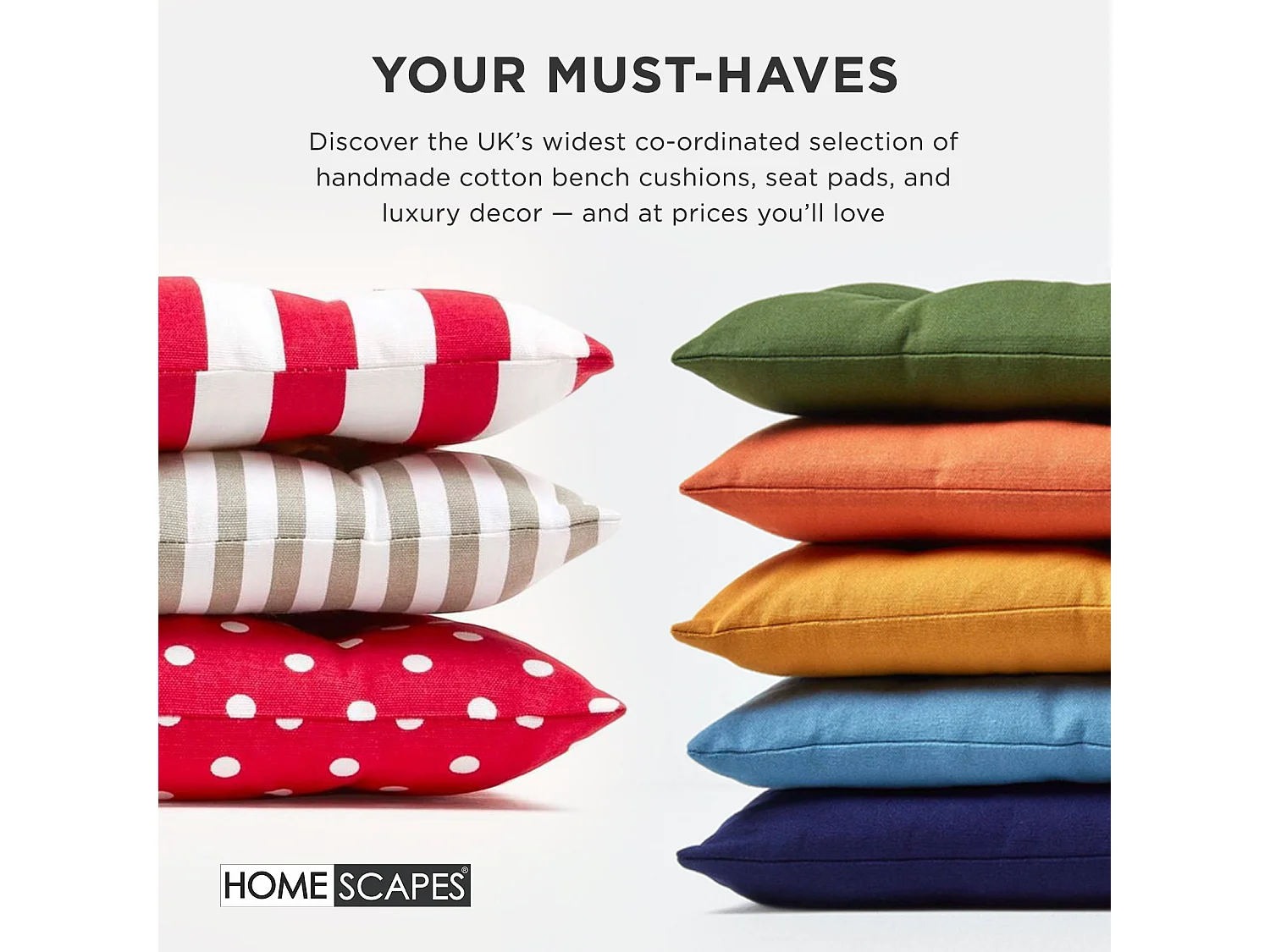Homescapes Luxury 100% Cotton 3 Seater Bench Cushion,143 x 48 cm, Chocolate Brown, For Garden & Dining, Machine Washable, Padded, OEKO-TEX Certified