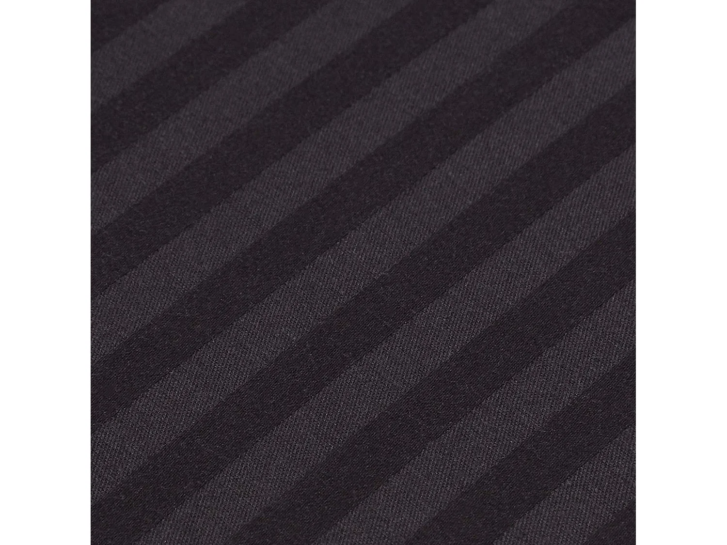 Homescapes Black Egyptian Cotton Satin Stripe Fitted Sheet 330 TC, Small Double
