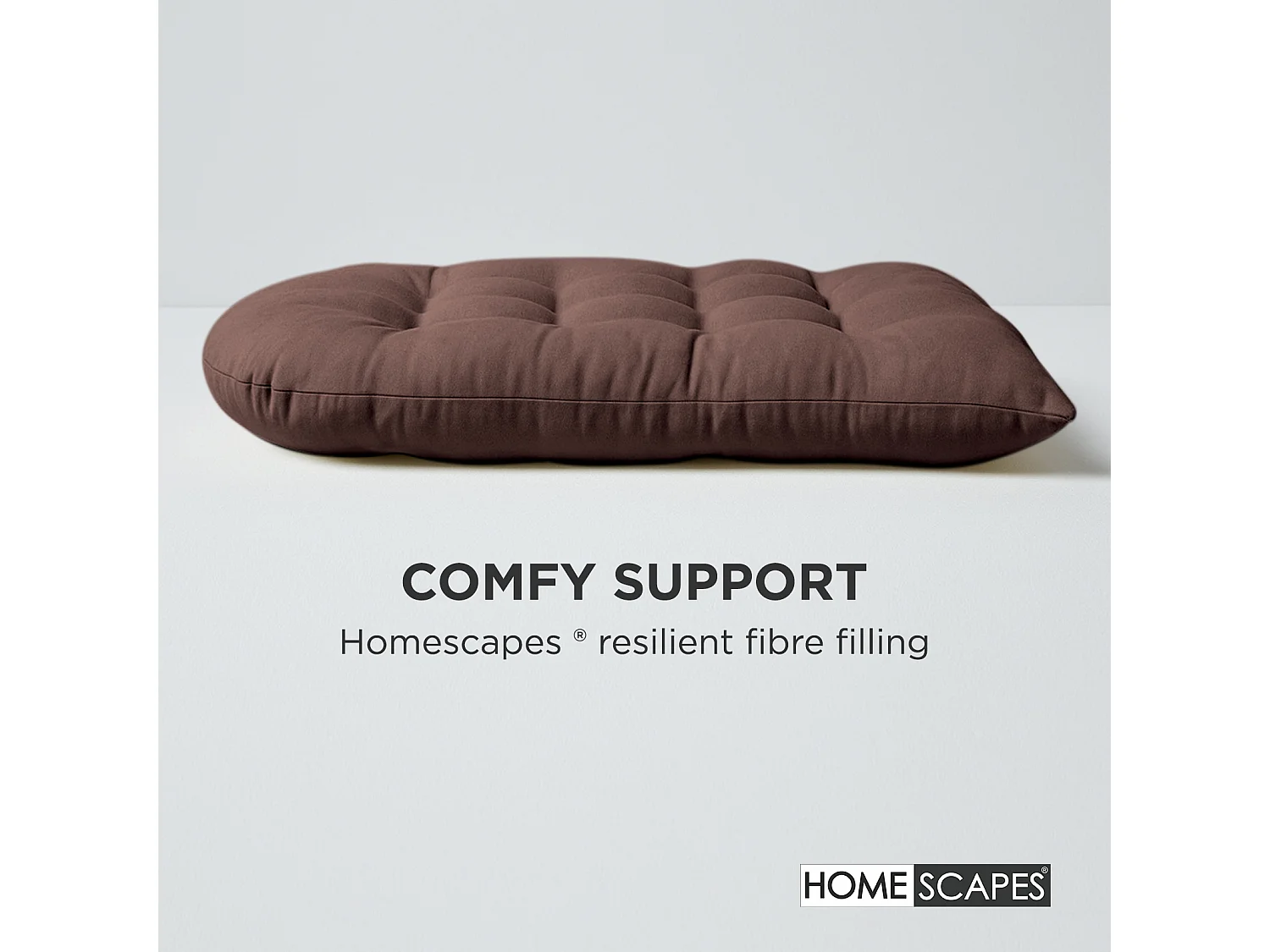 Homescapes 100% Cotton Round Egg Swing Chair Cushion, 80 x 120 cm, Chocolate Brown, Soft Generous Filling, Machine Washable, OEKO-TEX Certified