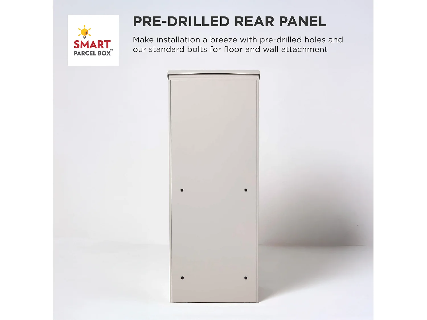 Smart Parcel Box Extra Large Slanted Top Secure Outdoor Delivery Box Galvanised Steel Front Access Stone