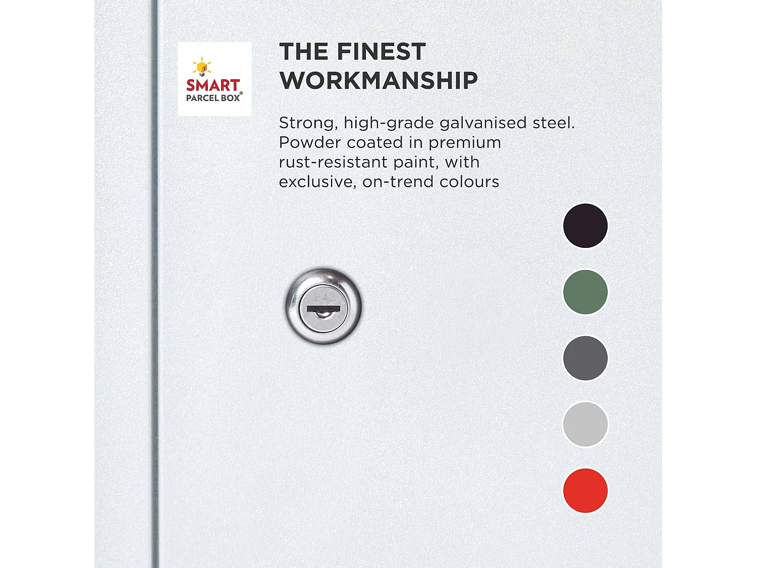 Smart Parcel Box Large Secure Outdoor Delivery Box Galvanised Steel Front and Rear Access White
