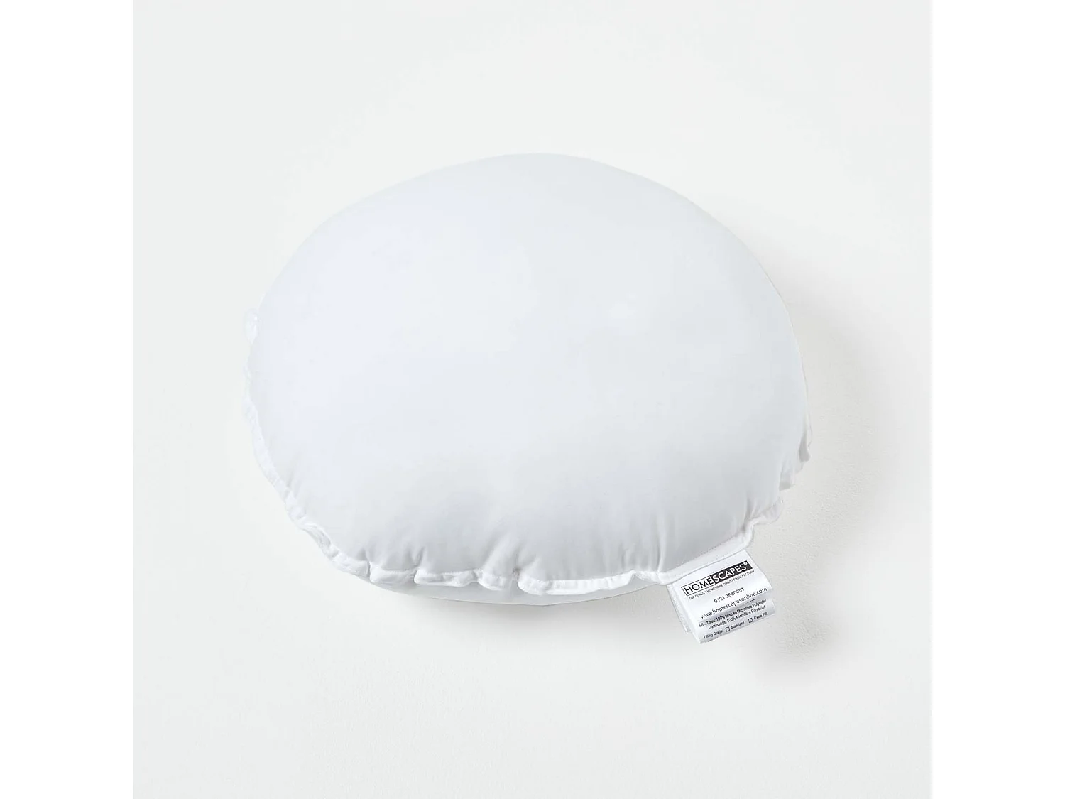 Homescapes Luxury Microfibre Round Cushion Pad Insert 40 cm â€˜Like Downâ€™, Soft Touch Cover, Hypoallergenic, Machine Washable, Best Bounce-Back, 16"