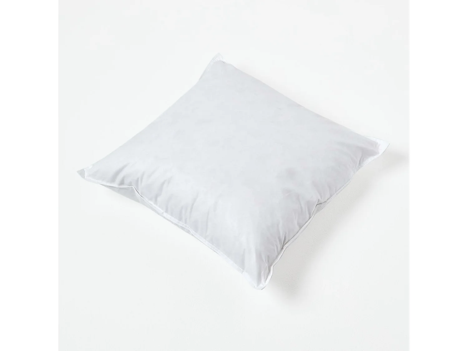 Homescapes Luxury Duck Down Cushion Pad Insert, 40 x 40 cm, Ethical, 100% Cotton Cover, Hypoallergenic, Machine Washable, Bounce-Back, 16 x 16"