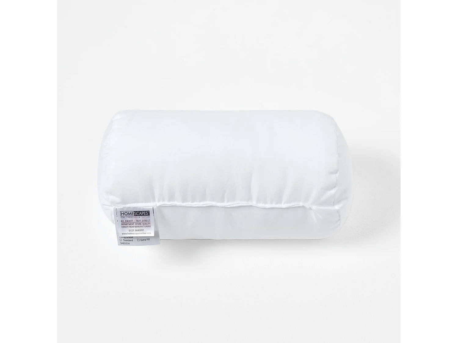 Homescapes Luxury Microfibre Bolster Cushion Pad Insert 18 x 30 cm â€˜Like Downâ€™, Soft Touch Cover, Hypoallergenic, Machine Washable, Supportive 7 x 12"