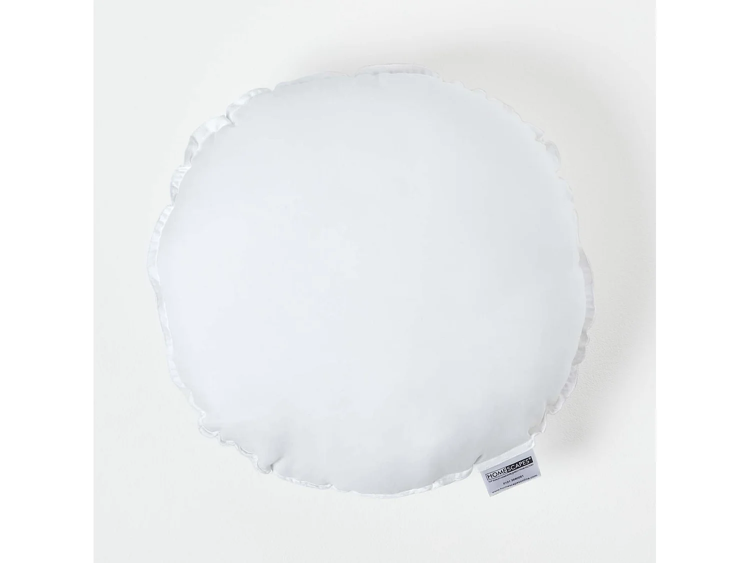 Homescapes Luxury Microfibre Round Cushion Pad Insert 50 cm â€˜Like Downâ€™, Soft Touch Cover, Hypoallergenic, Machine Washable, Best Bounce-Back, 20"