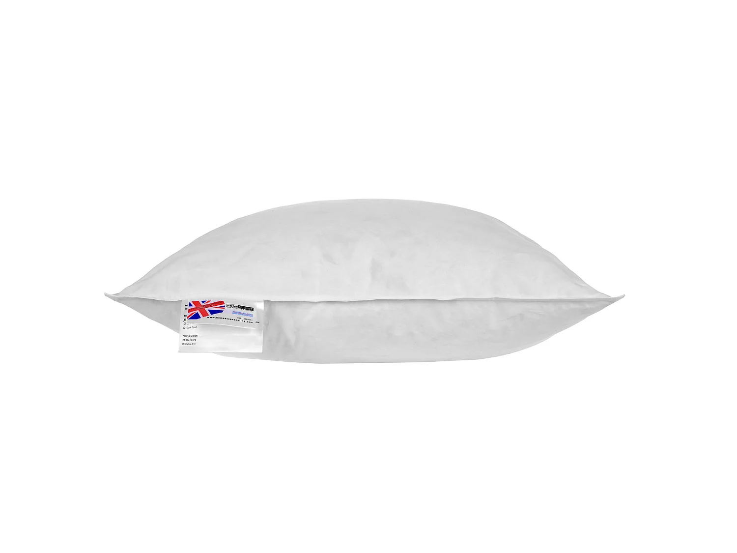 Homescapes Luxury Goose Feather & Down Cushion Pad Insert 65 x 65 cm Ethical, 100% Cotton Case, Hypoallergenic, Machine Washable, Bounce-Back 26 x 26"
