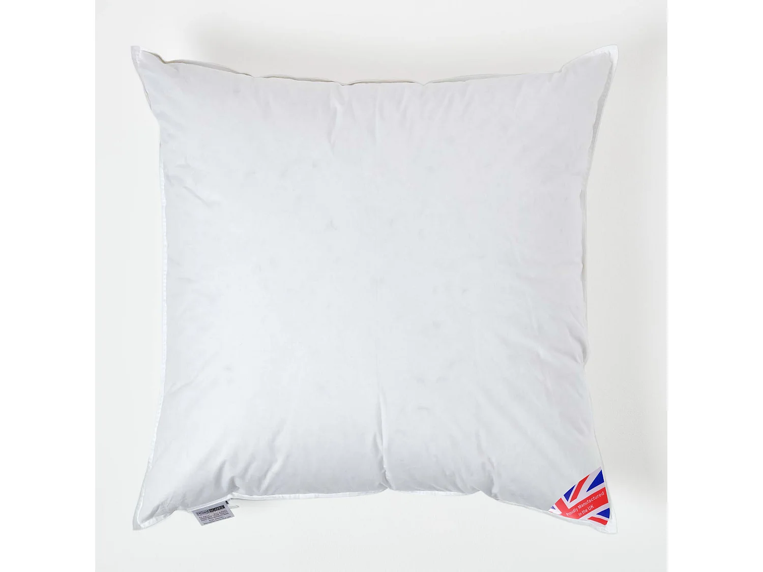 Homescapes Luxury Duck Feather Cushion Pad Insert 90 x 90 cm Ethical, 100% Cotton Cover, Hypoallergenic, Machine Washable, Bounce-Back, 36 x 36" Inner