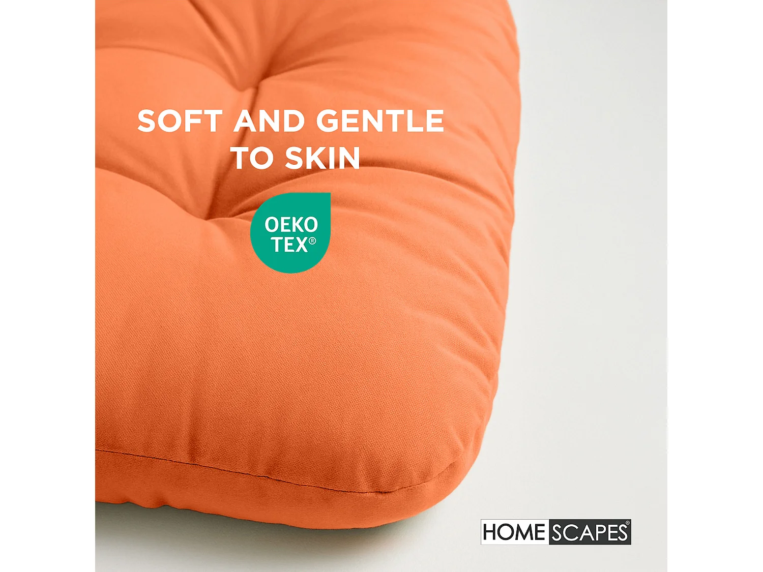 Homescapes 100% Cotton Round Egg Swing Chair Cushion, 80 x 120 cm, Burnt Orange, Soft Generous Filling, Machine Washable, OEKO-TEX Certified