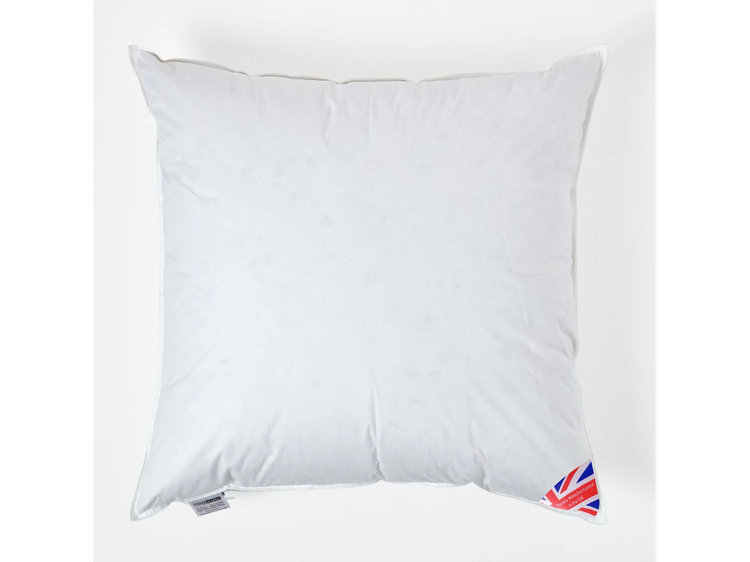Homescapes Luxury Duck Down Cushion Pad Insert, 65 x 65 cm, Ethical, 100% Cotton Cover, Hypoallergenic, Machine Washable, Bounce-Back, 26 x 26"