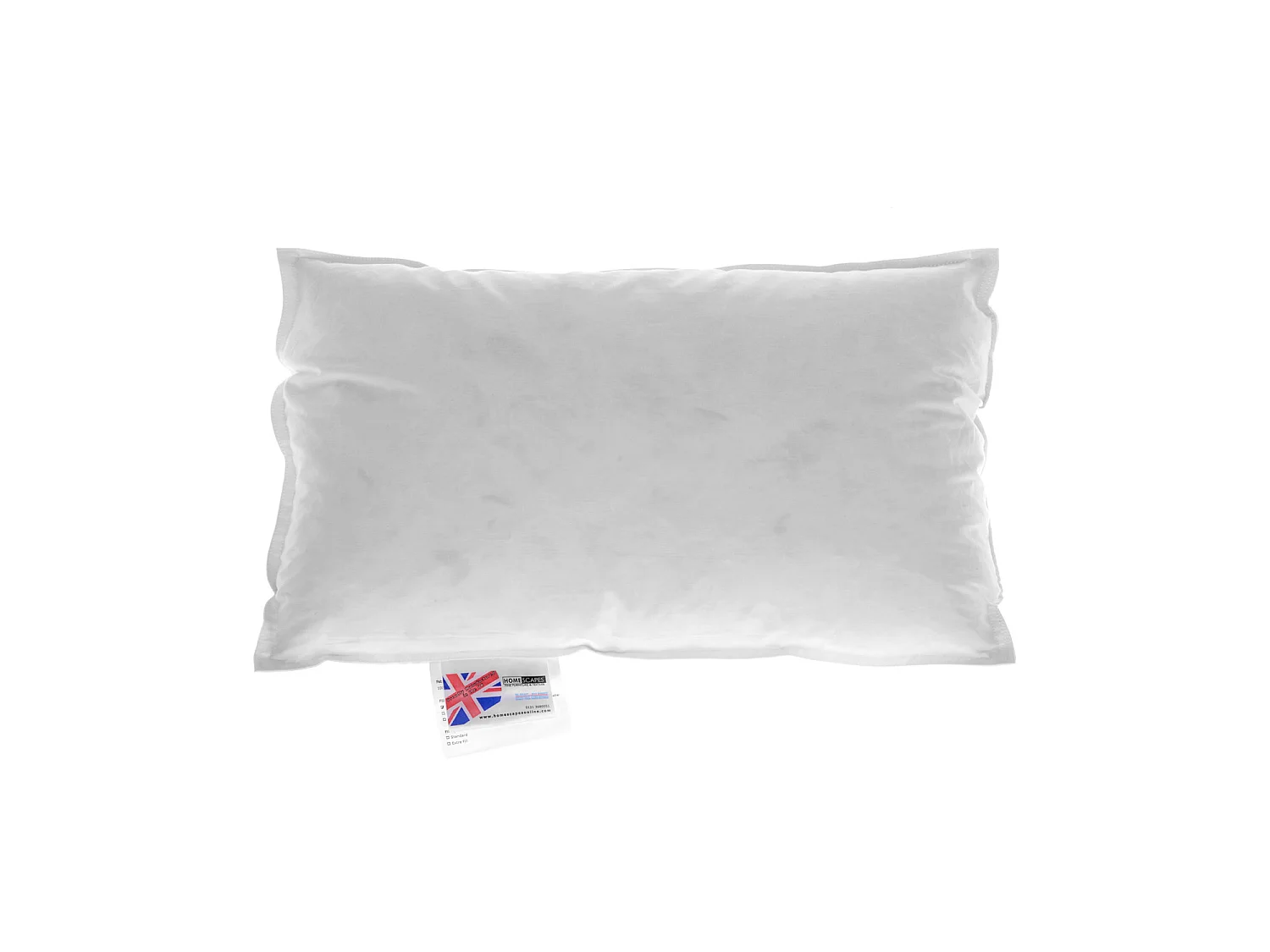 Homescapes Luxury Goose Down Cushion Pad Insert, 30 x 50 cm, Ethical, 100% Cotton Cover, Hypoallergenic, Machine Washable, Bounce-Back, 20 x 12"