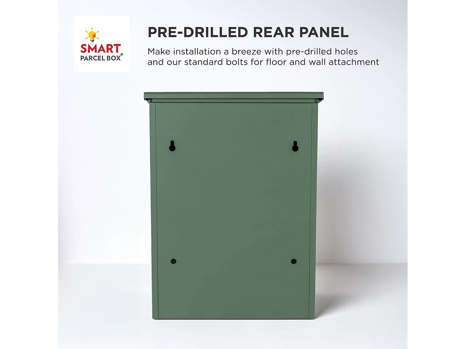 Smart Parcel Box Medium Secure Outdoor Delivery Box Galvanised Steel Front Access Green