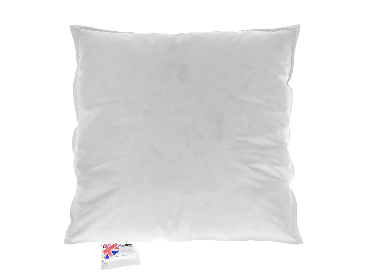 Homescapes Luxury Goose Down Cushion Pad Insert, 30 x 30 cm, Ethical, 100% Cotton Cover, Hypoallergenic, Machine Washable, Bounce-Back, 12 x 12"