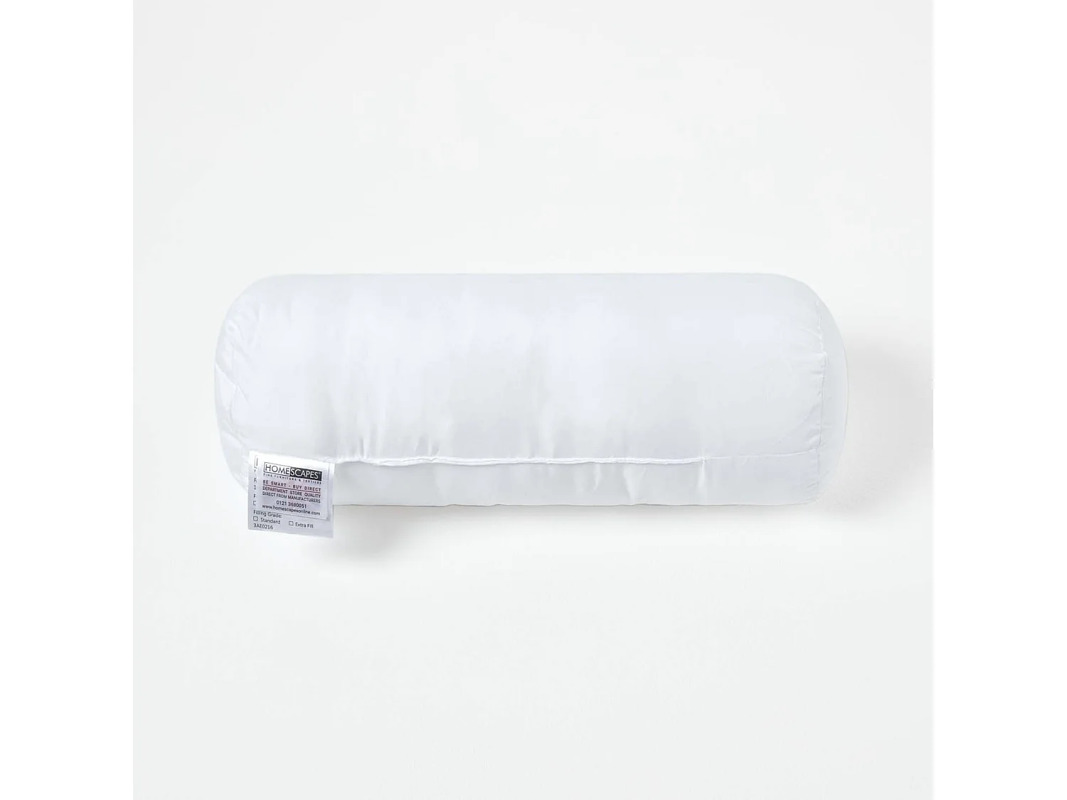 Homescapes Luxury Microfibre Bolster Cushion Pad Insert 40 x 15 cm â€˜Like Downâ€™, Soft Touch Cover, Hypoallergenic, Machine Washable, Supportive 16 x 6"