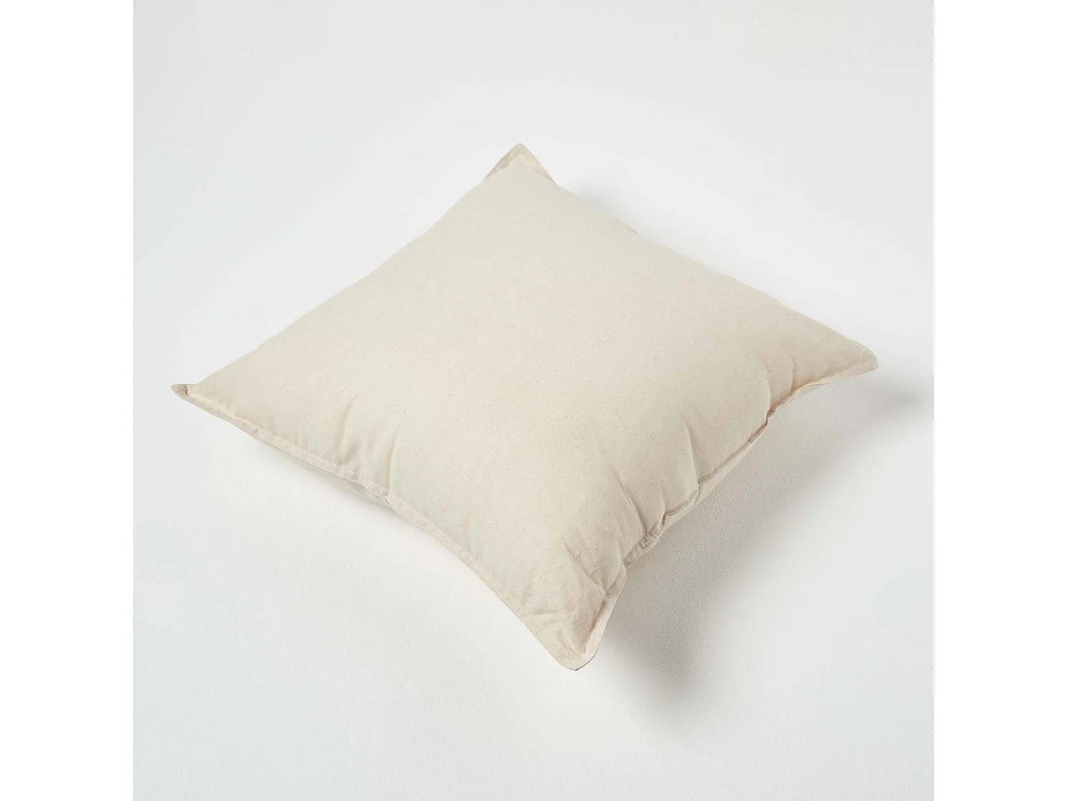Homescapes Luxury 100% Organic Cotton Cushion Pad Insert 45 x 45 cm, Hypoallergenic Microfibre Filling, Machine Washable, Best Bounce-Back, 18 x 18"