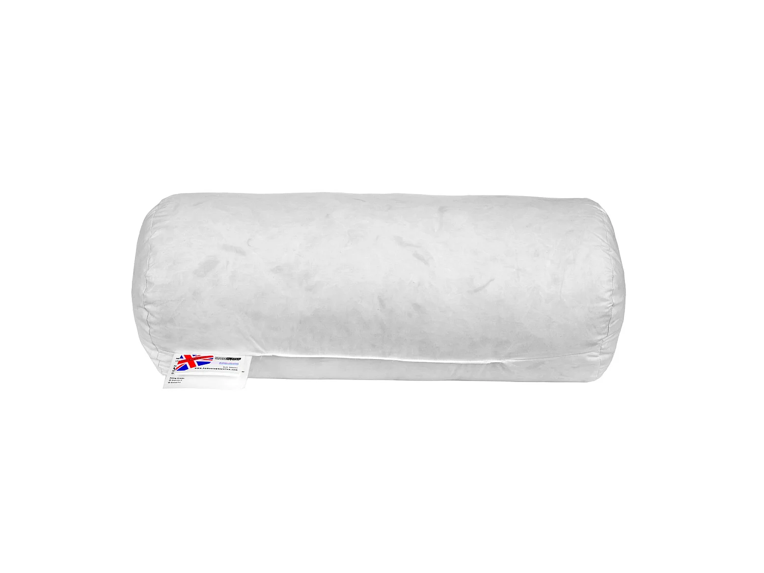 Homescapes Luxury Duck Feather Bolster Cushion Pad Insert 45 x 20 cm Ethical, 100% Cotton Case, Hypoallergenic, Machine Washable, Bounce-Back, 18 x 8"