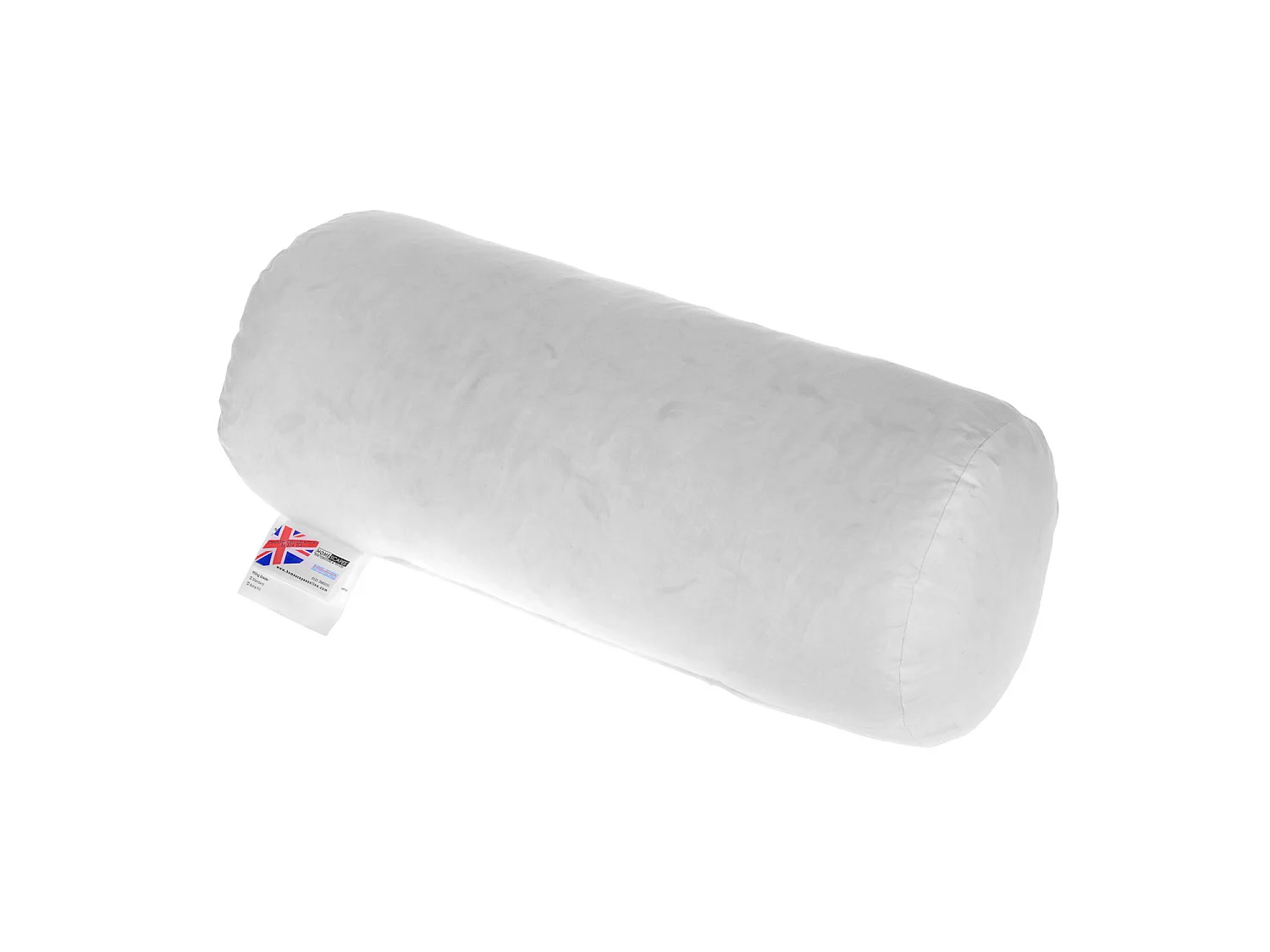 Homescapes Luxury Duck Feather Bolster Cushion Pad Insert 45 x 20 cm Ethical, 100% Cotton Case, Hypoallergenic, Machine Washable, Bounce-Back, 18 x 8"