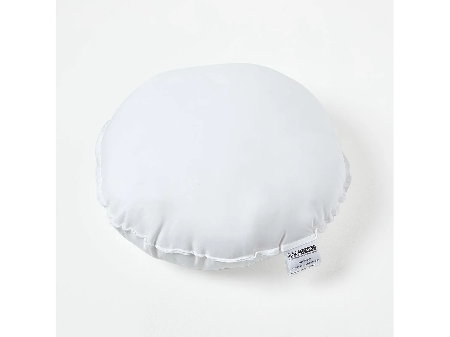 Homescapes Luxury Microfibre Round Cushion Pad Insert 45 cm â€˜Like Downâ€™, Soft Touch Cover, Hypoallergenic, Machine Washable, Best Bounce-Back, 18"