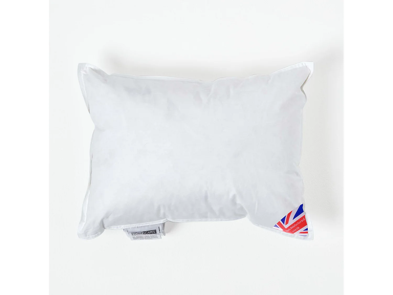 Homescapes Luxury Duck Down Cushion Pad Insert, 30 x 40 cm, Ethical, 100% Cotton Cover, Hypoallergenic, Machine Washable, Bounce-Back, 16 x 12"