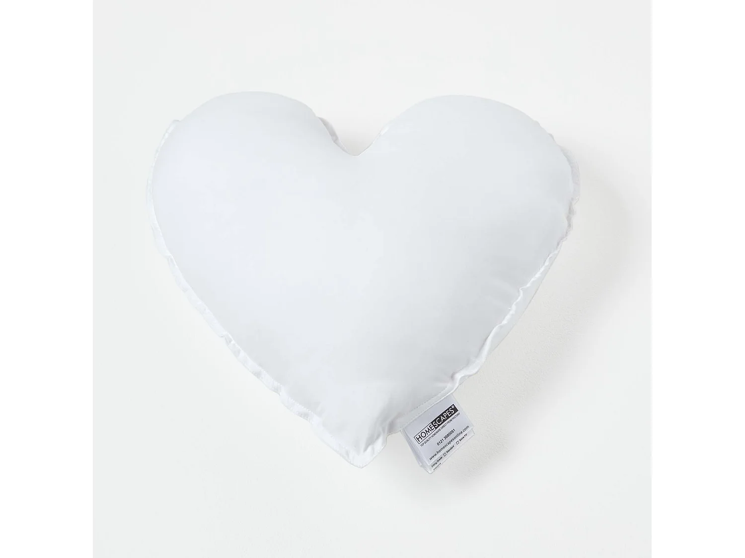 Homescapes Luxury Microfibre Heart Cushion Pad Insert 45 cm â€˜Like Downâ€™, Soft Touch Cover, Hypoallergenic, Machine Washable, Best Bounce-Back, 18"