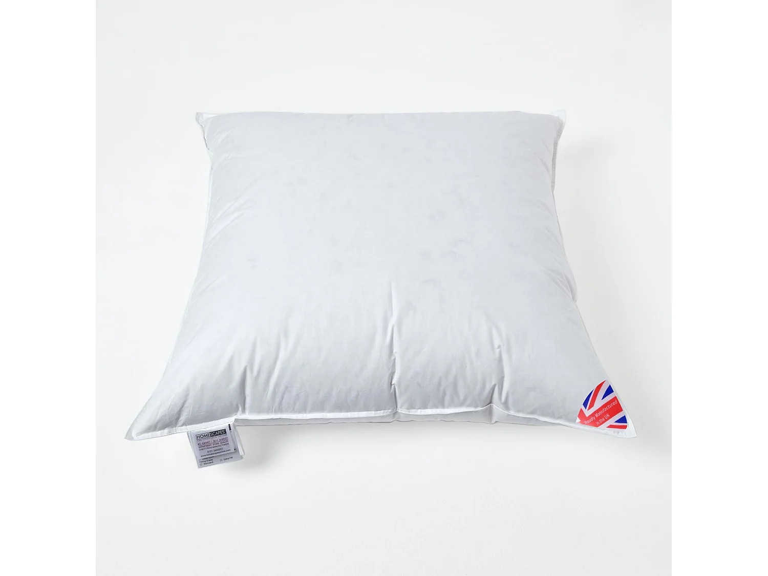 Homescapes Luxury Duck Down Cushion Pad Insert, 70 x 70 cm, Ethical, 100% Cotton Cover, Hypoallergenic, Machine Washable, Bounce-Back, 28 x 28"