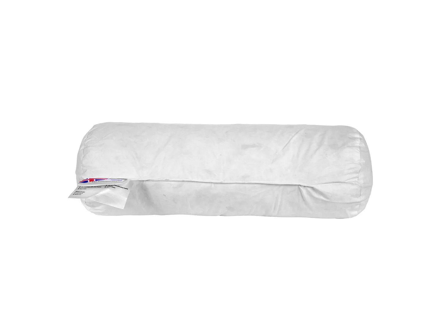 Homescapes Luxury Duck Feather Bolster Cushion Pad Insert 40 x 15 cm Ethical, 100% Cotton Case, Hypoallergenic, Machine Washable, Bounce-Back, 16 x 6"