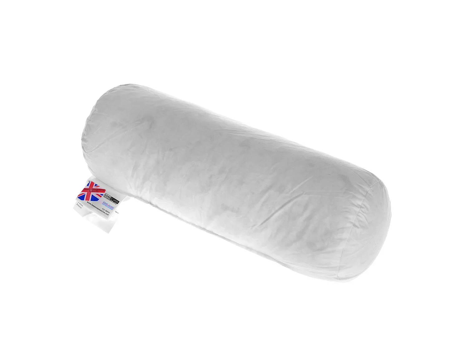 Homescapes Luxury Duck Feather Bolster Cushion Pad Insert 40 x 15 cm Ethical, 100% Cotton Case, Hypoallergenic, Machine Washable, Bounce-Back, 16 x 6"