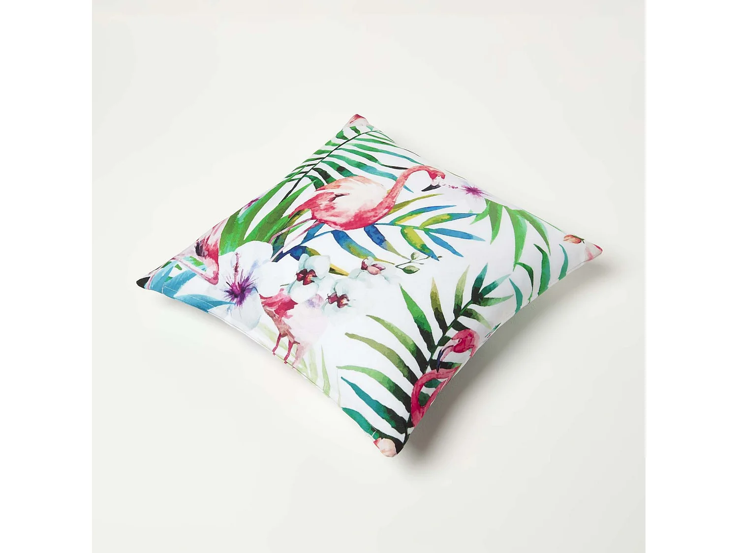 Homescapes Flamingo Outdoor Cushions for Garden Waterproof 45 cm, Set of 2