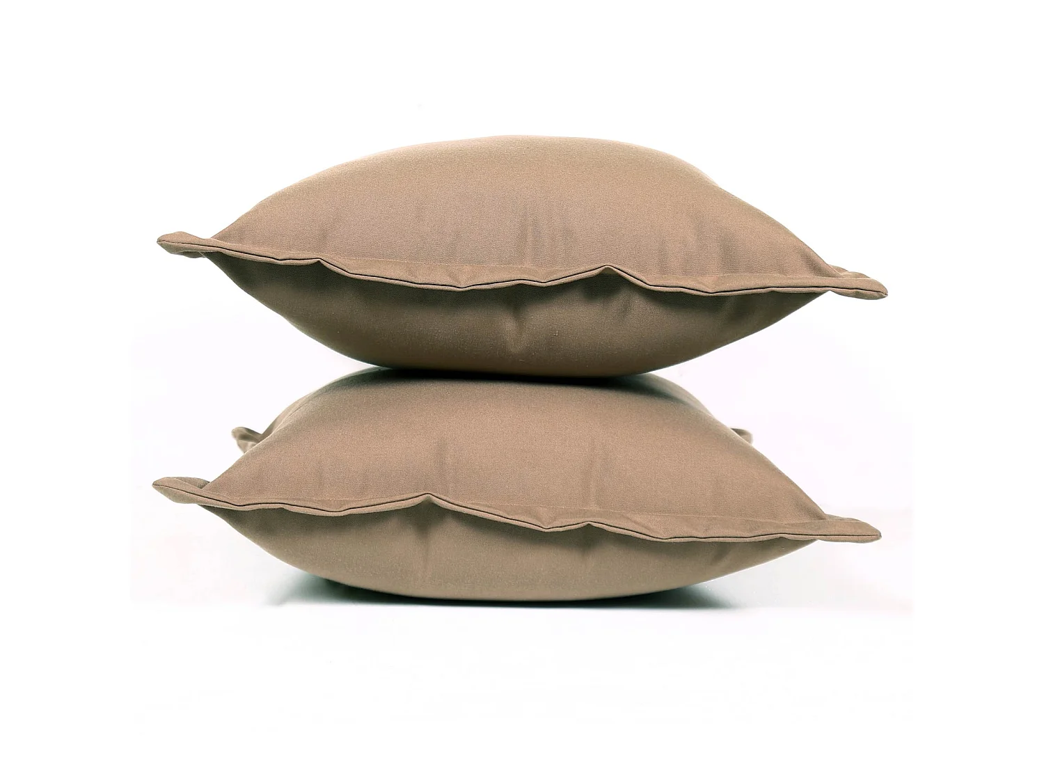 Homescapes Dark Beige Plain Outdoor Cushions for Garden Waterproof 45 cm, Set of 2