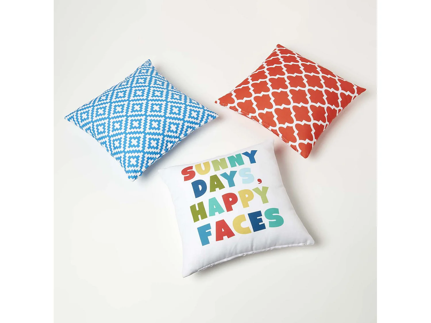 Homescapes Sunny Days Cushions for Garden Waterproof 45cm, Set of 2