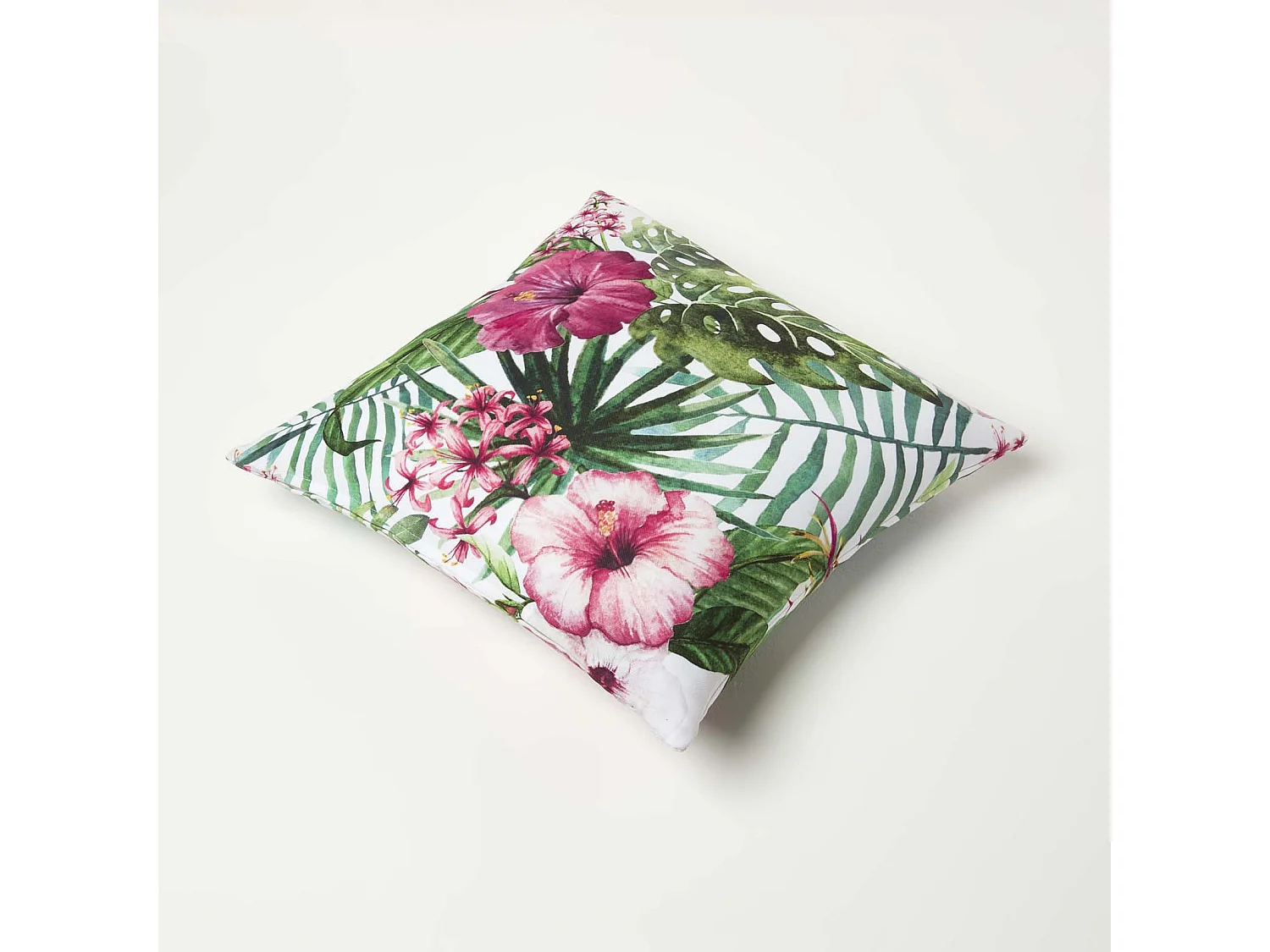 Homescapes Floral Leaf Outdoor Cushions for Garden Waterproof 45cm, Set of 2