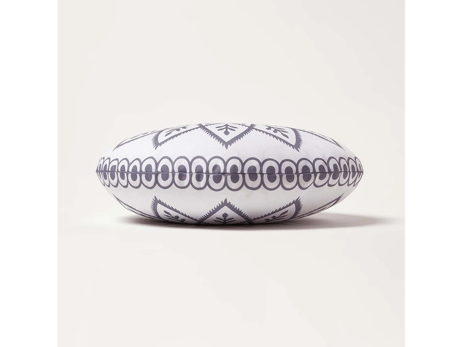 Homescapes Grey & White Cushions for Garden Waterproof 40cm, Set of 2