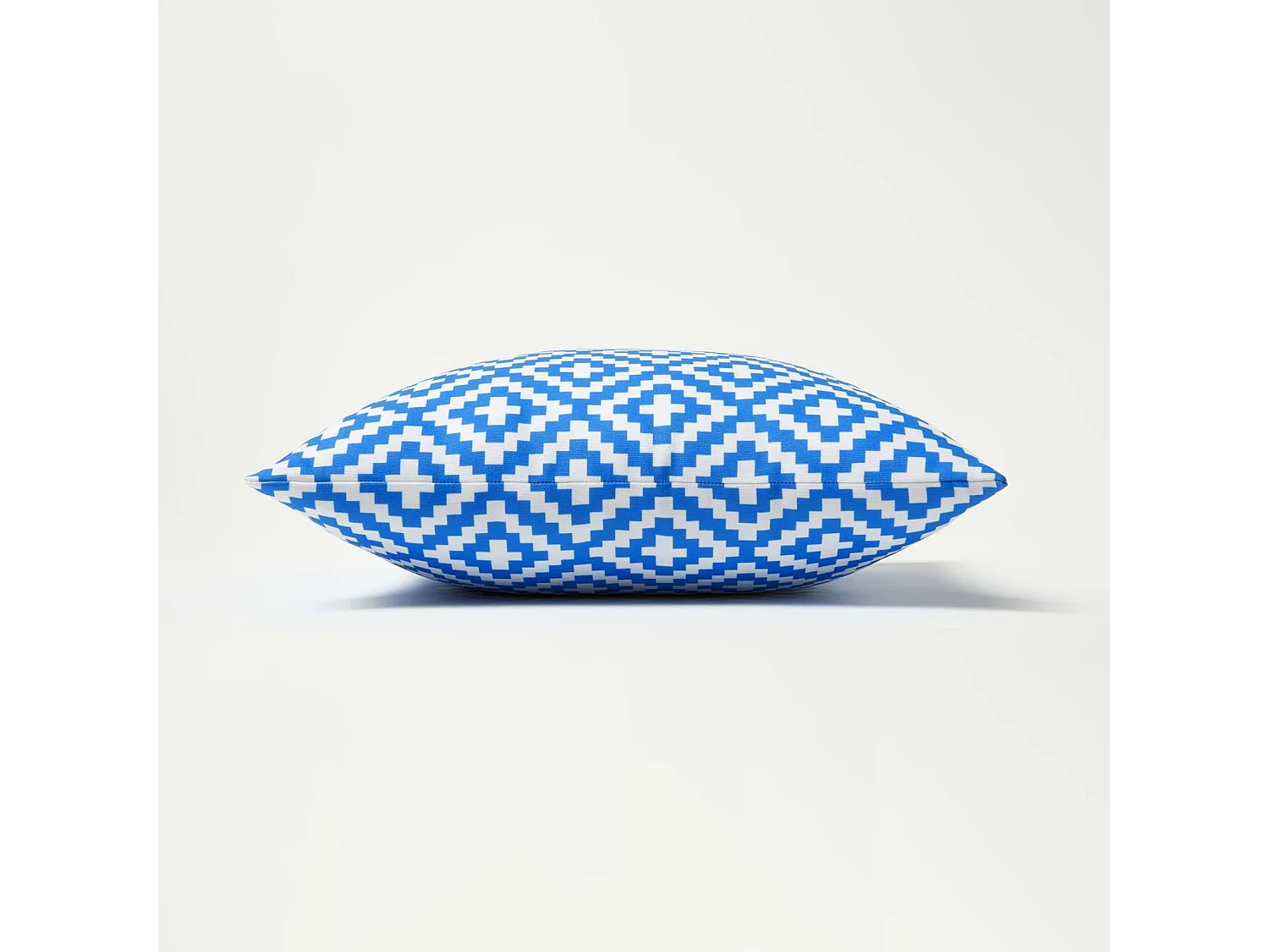 Homescapes Blue Geometric Outdoor Cushions for Garden Waterproof, Set of 2